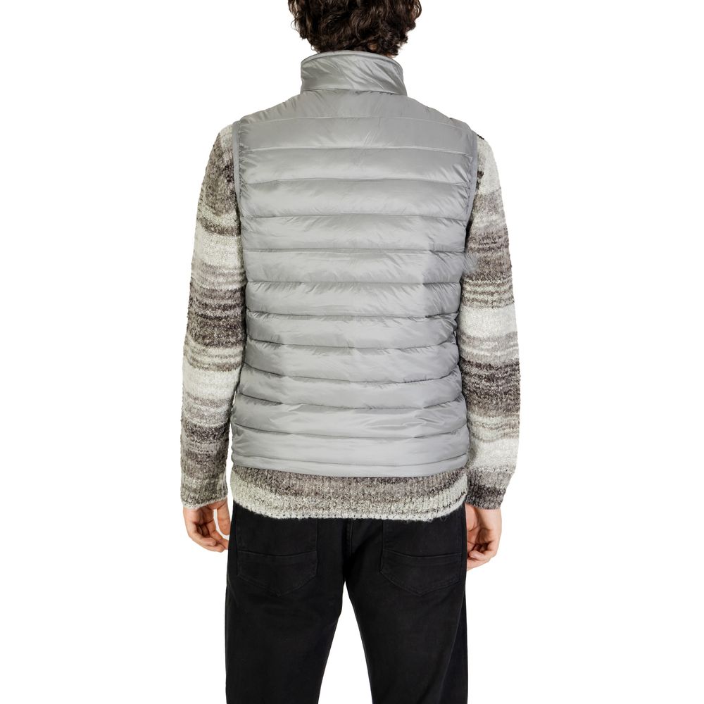 Gray Polyamide Sleveless Jacket