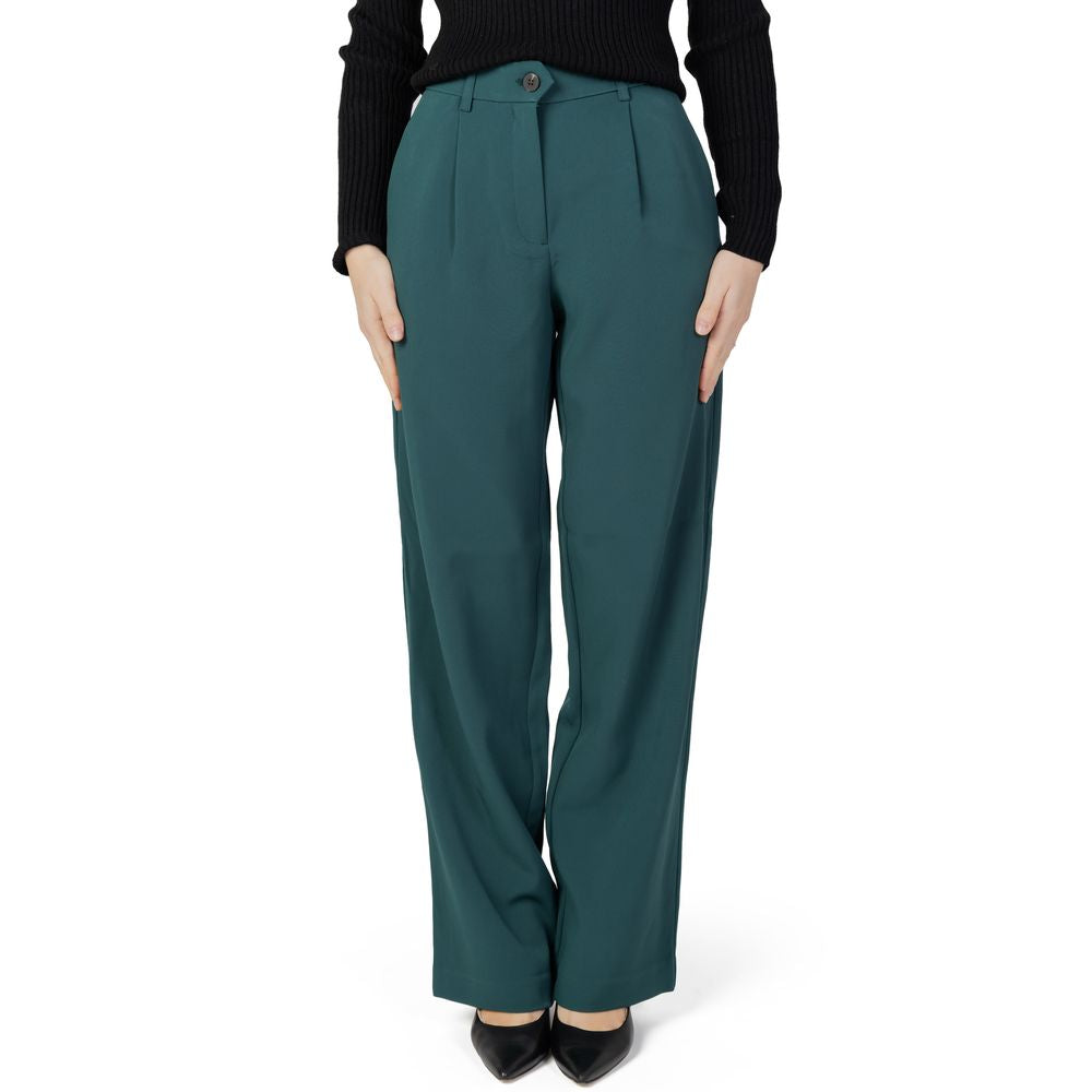 Bicolor Recycled Polyester Flared Pants