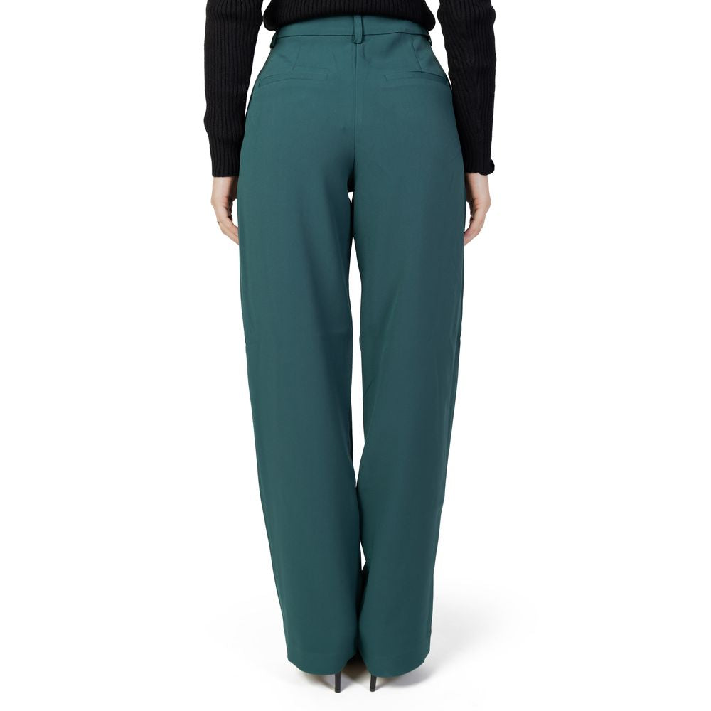Bicolor Recycled Polyester Flared Pants
