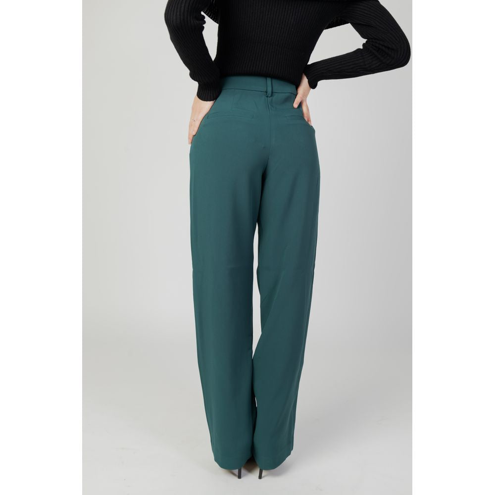 Bicolor Recycled Polyester Flared Pants