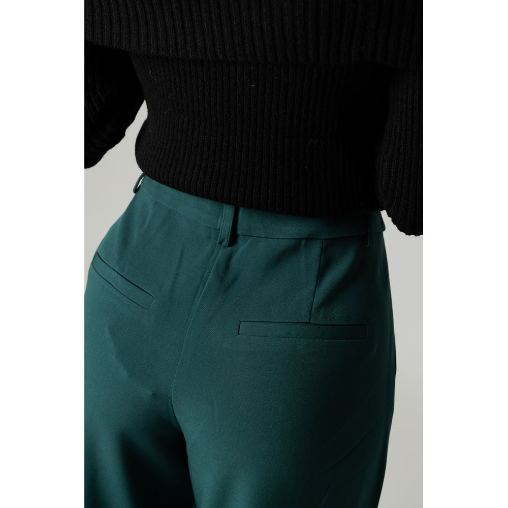 Bicolor Recycled Polyester Flared Pants