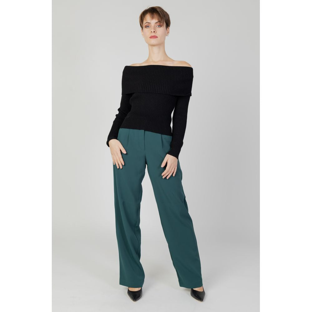 Bicolor Recycled Polyester Flared Pants
