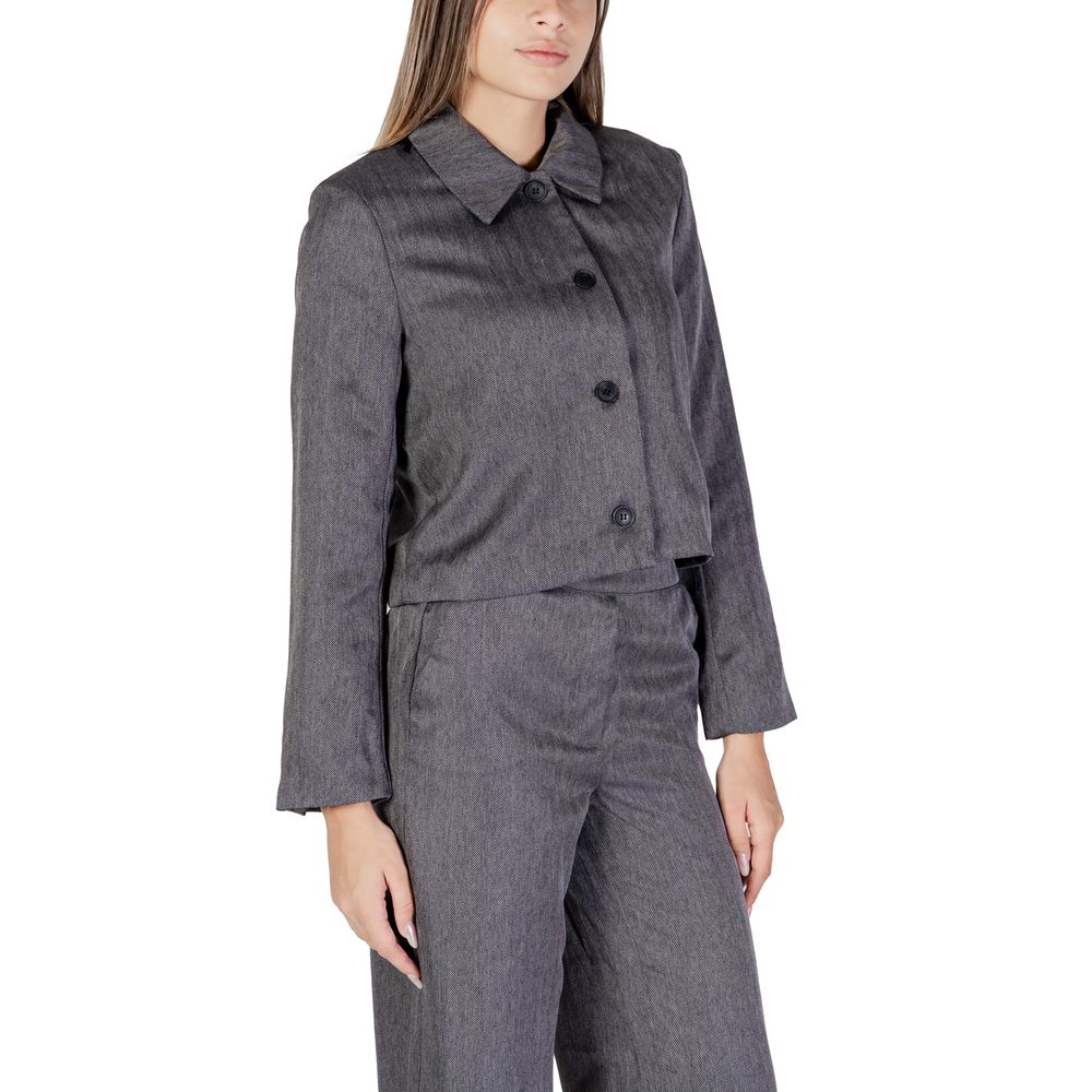 Gray Polyester Blazer