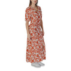 Red Viscose Long Dress