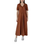 Brown Linen Long Dress