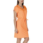 Orange Cotton Midi Dress