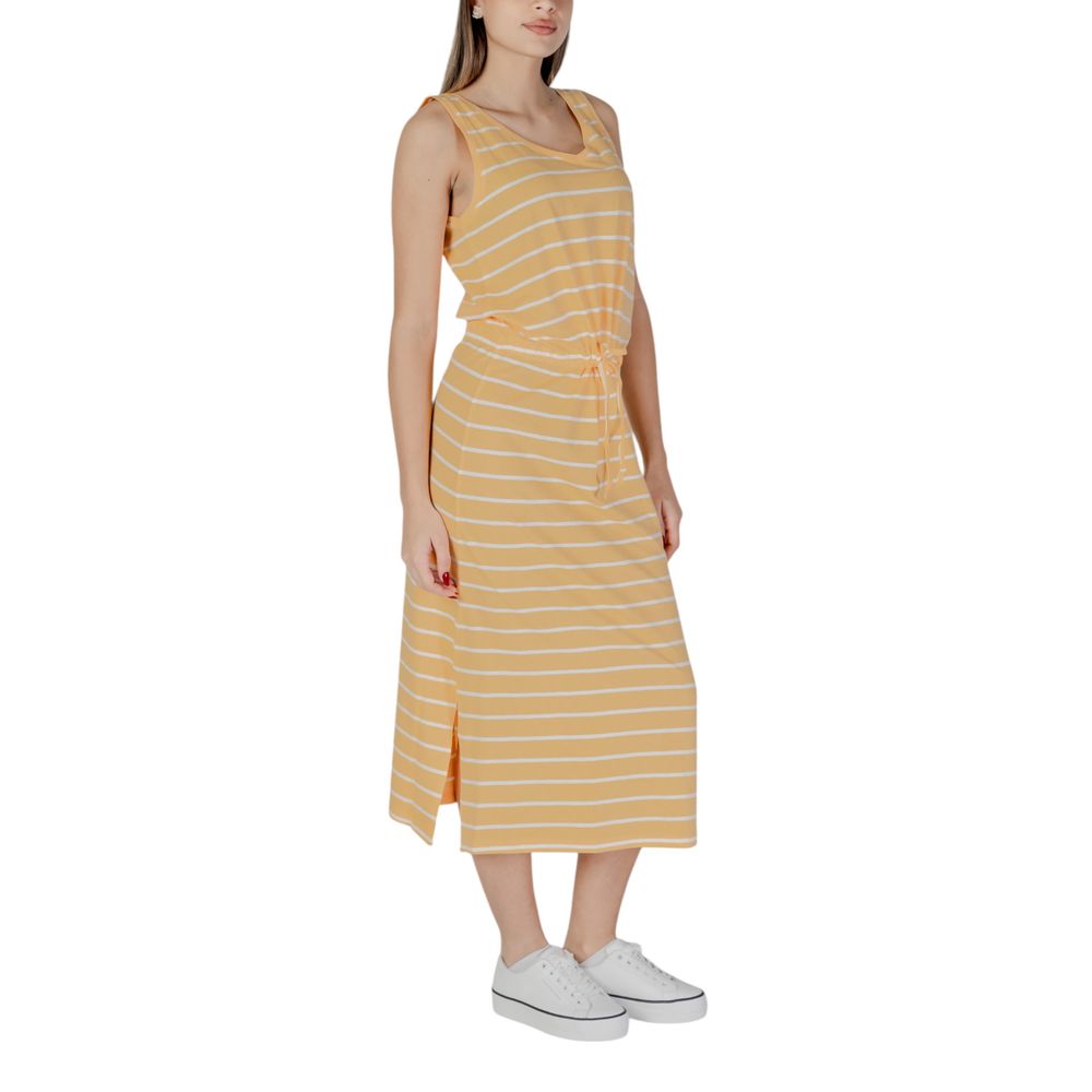 Bicolor Cotton Long Dress