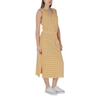 Bicolor Cotton Long Dress