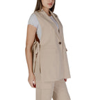 Beige Polyester Waistcoat