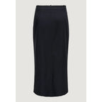 Gray Polyester Long Skirt