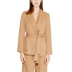 Beige Polyester Blazer