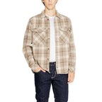 Beige Polyester Pattern Shirt