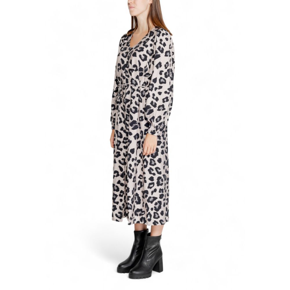Gray Viscose Long Dress