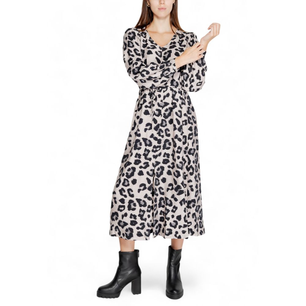 Gray Viscose Long Dress