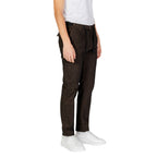 Brown Cotton Casual Pants