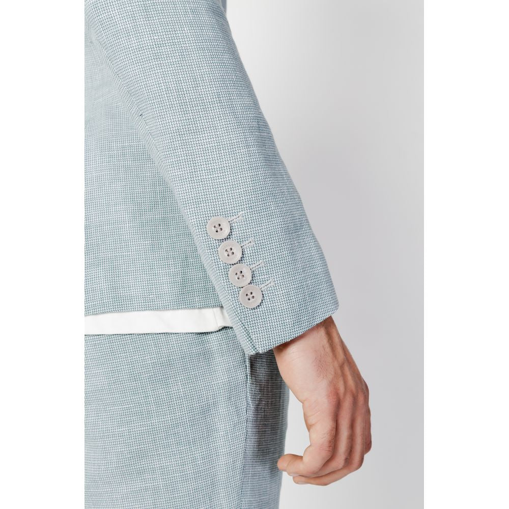 Bicolor Linen Blazer