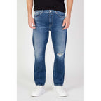 Blue Cotton Slim Fit Jeans