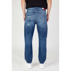 Blue Cotton Slim Fit Jeans
