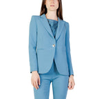 Turquoise Polyester Blazer