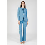 Turquoise Polyester Blazer