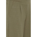 Green Recycled Polyester Flared Pants