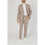 Beige Polyester Blazer