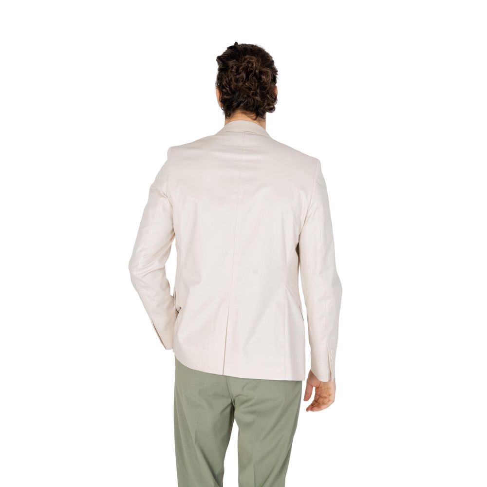 Beige Cotton Blazer