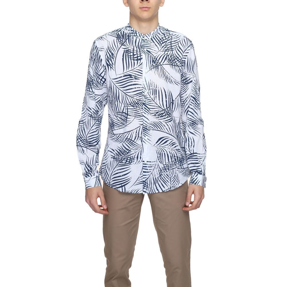 Blue Cotton Pattern Shirt