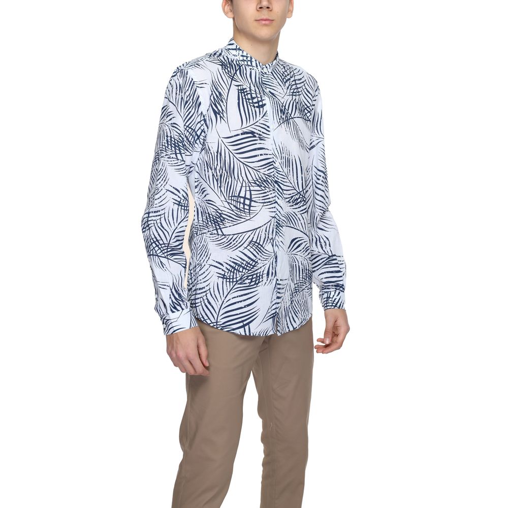 Blue Cotton Pattern Shirt