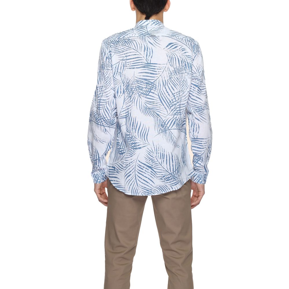 Blue Cotton Pattern Shirt