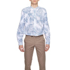 Blue Cotton Pattern Shirt