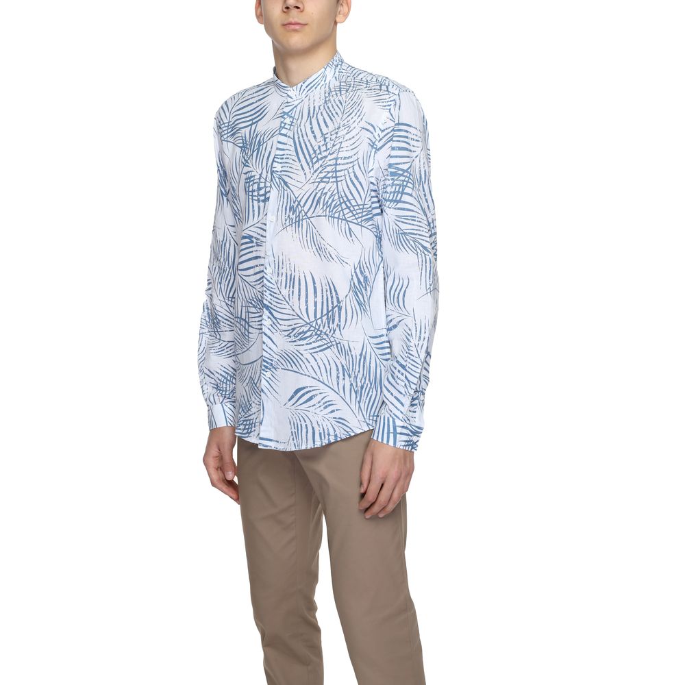 Blue Cotton Pattern Shirt
