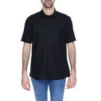 Black Linen Shortsleeve Shirt