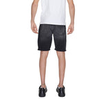 Black Cotton Bermuda Shorts