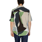 Bicolor Cotton Shortsleeve Shirt