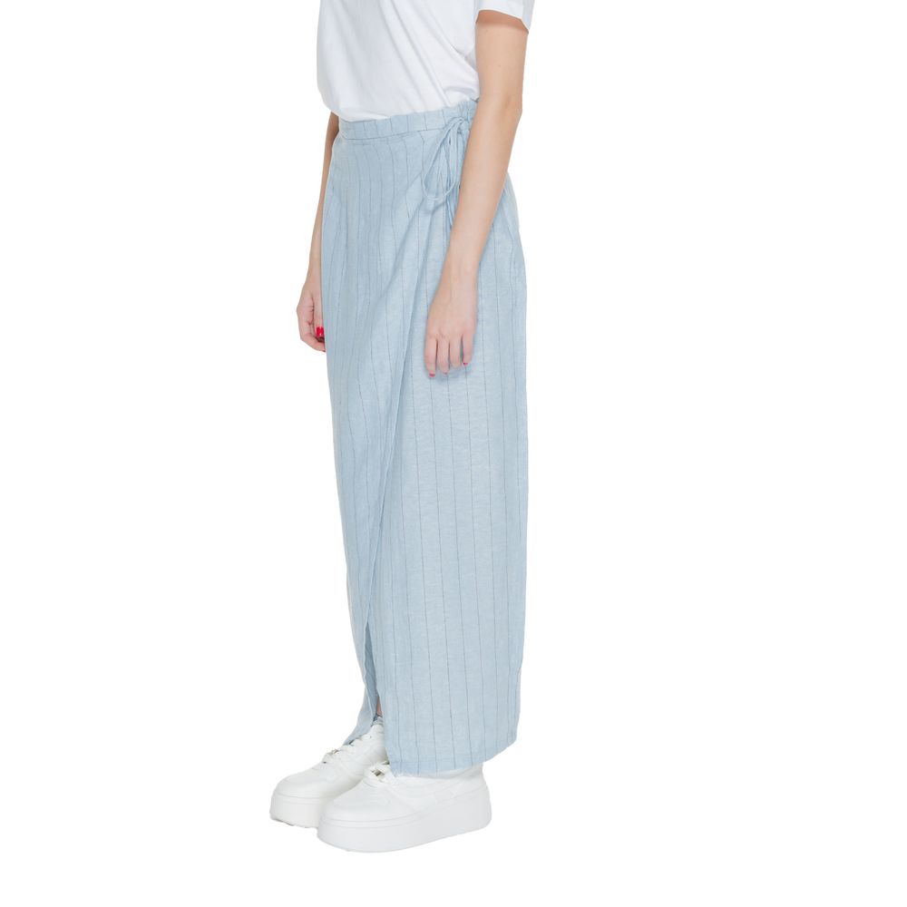 Blue Linen Long Skirt