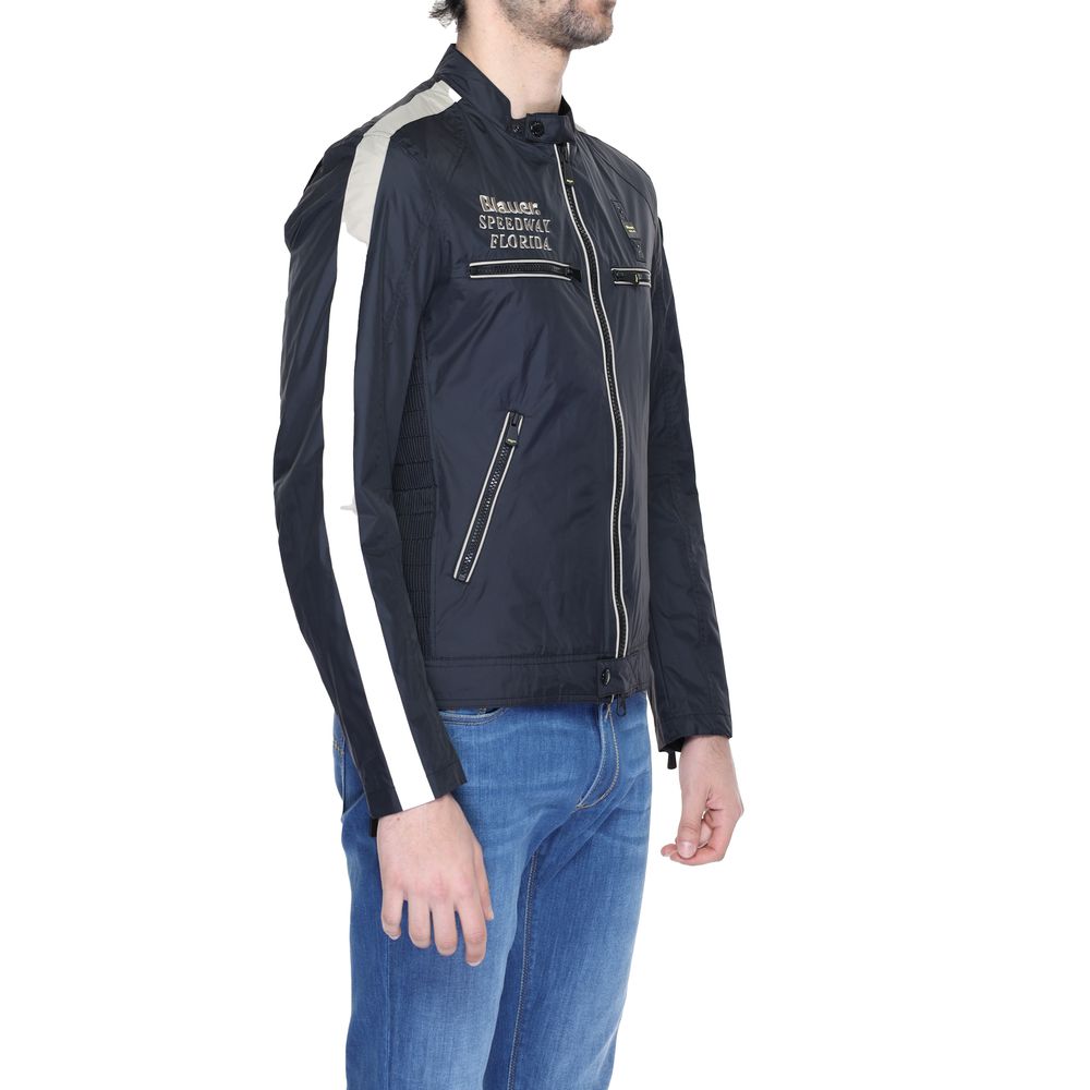 Black Polyamide Biker Jacket