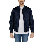 Blue Polyester Bomber
