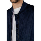 Blue Polyester Bomber