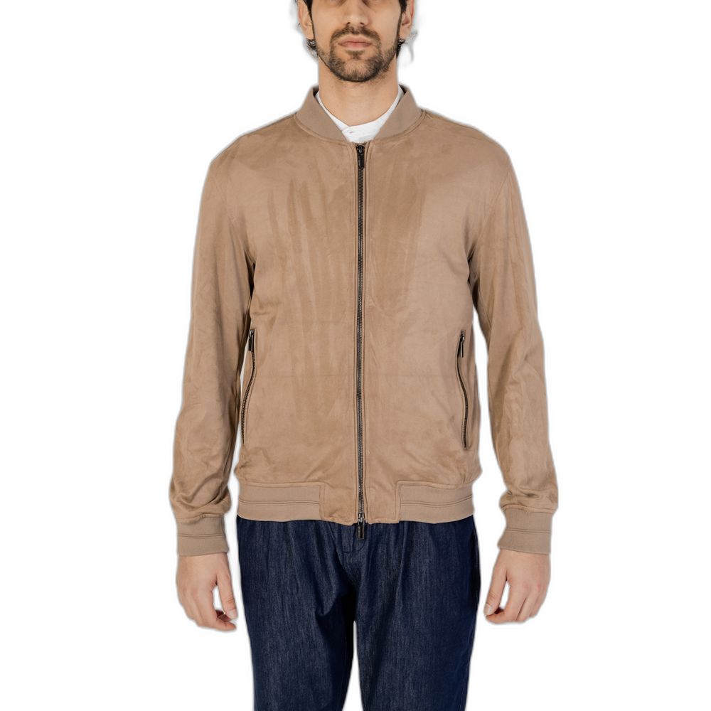 Brown Polyester Bomber