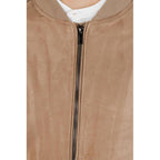 Brown Polyester Bomber