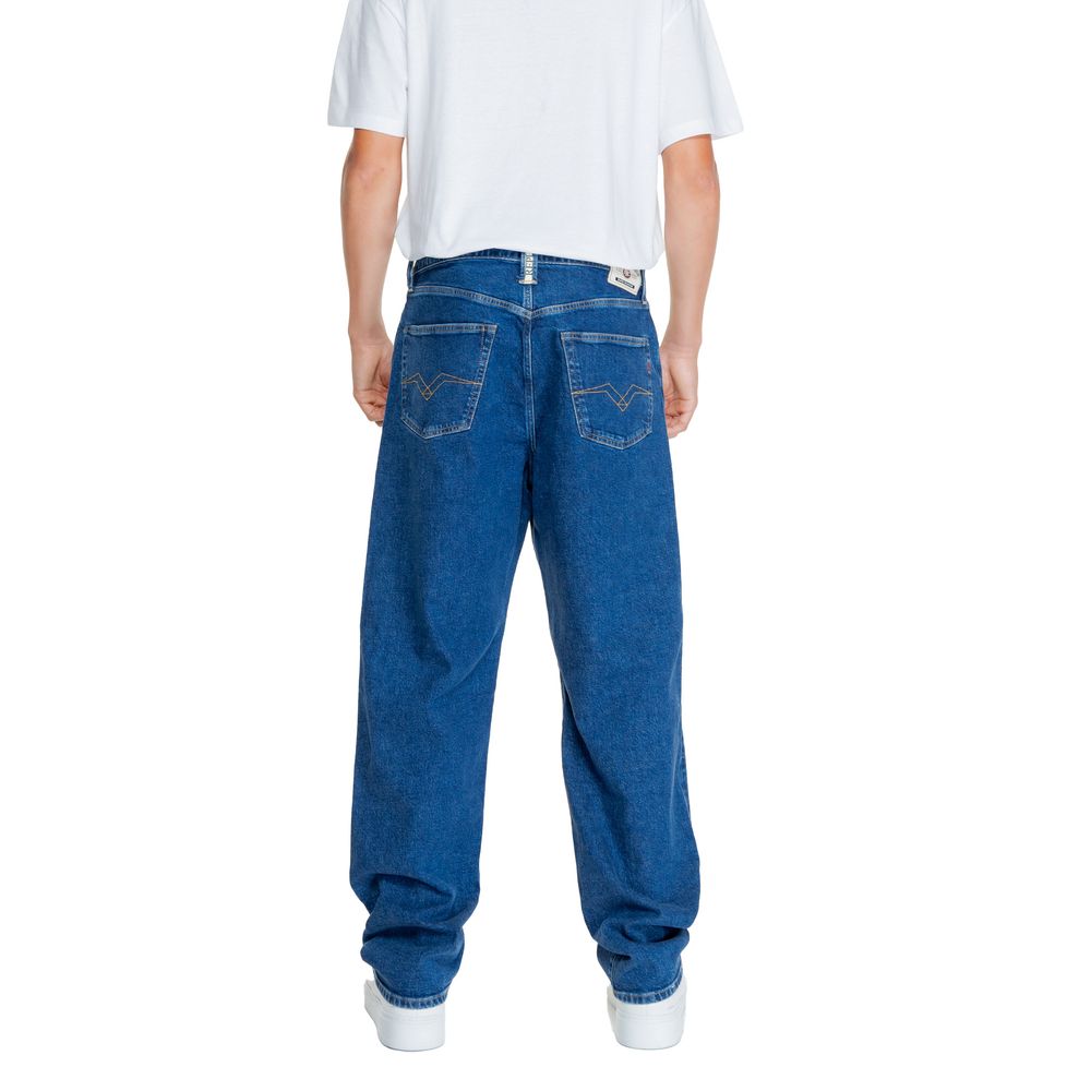 Blue Cotton Relaxed Fit Jeans