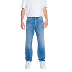 Blue Cotton Relaxed Fit Jeans