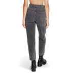 Gray Cotton Mom Jeans