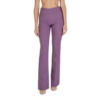 Purple Polyester Flared Pants