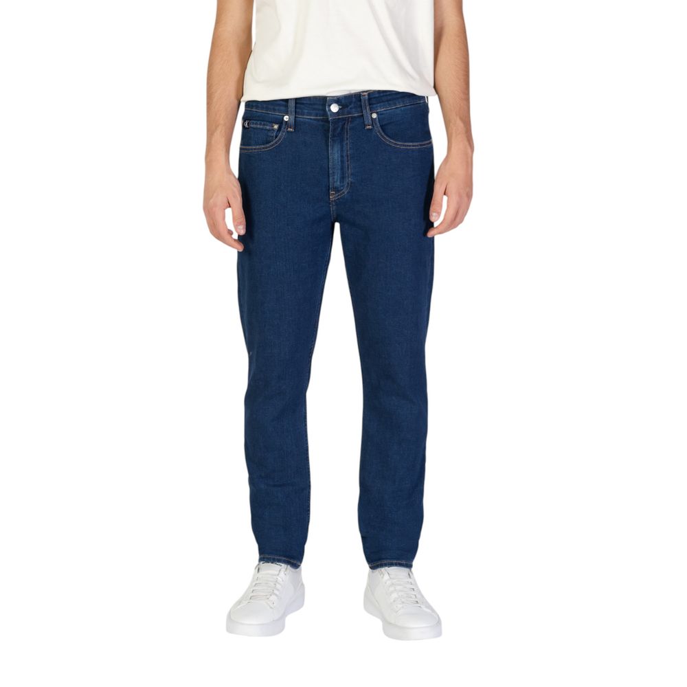 Blue Cotton Slim Fit Jeans