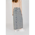 Blue Cotton Long Skirt