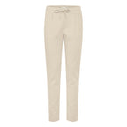 Beige Polyester Casual Pants