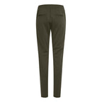 Green Polyester Casual Pants