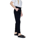 Black Viscose Casual Pants